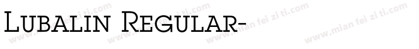 Lubalin Regular字体转换